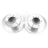 PowerStop JBR724XPR - Power Stop 92-00 Mitsubishi Montero Rear Evolution Drilled & Slotted Rotors - Pair PowerStop JBR724XPR - Power Stop 92-00 Mitsubishi Montero Rear Evolution Drilled & Slotted Rotors - Pair