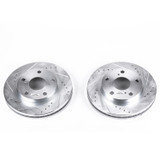 PowerStop JBR711XPR - Power Stop 92-01 Toyota Camry Front Evolution Drilled & Slotted Rotors - Pair
