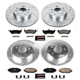 PowerStop K1336 - Power Stop 98-02 Ford Crown Victoria Front & Rear Z23 Evolution Sport Brake Kit