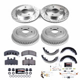 PowerStop K15033DK - Power Stop 94-99 Dodge Ram 1500 Front & Rear Z23 Evolution Sport Brake Kit