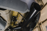 Pypes SFM66MB - Cat Back Exhaust System 05-10 Mustang GT Split Rear Dual Exit 2.5 in Intermediate And Tail Pipe M80 Muffler/Hardware/4 in Black Tips Incl Natural Finish 409 Stainless Steel  Exhaust
