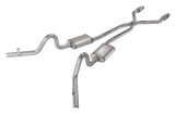 Pypes SGG940TE - Crossmember Back w/H-Pipe Exhaust System 78-88 EL Camino Exc SS Split Rear Dual Exit 2.5 in Intermediate And Tail Pipe Turbo Pro Muffler/Hardware Incl Tip Not Incl Catalytic Converter Incl  Exhaust