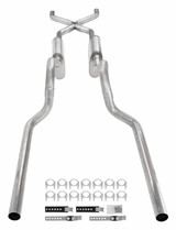 Pypes SGT73T - Crossmember Back W/ X-Pipe Exhaust System 63-66 GM Truck Split Rear Dual Exit 2.5 Inch Intermediate And Tailpipe Hardware Incl Turbo Pro Muffler Incl And Tip Not Incl Stainless Steel  Exhaust Pypes SGT73T - Crossmember Back W/ X-Pipe Exhaust System 63-66 GM Truck Split Rear Dual Exit 2.5 Inch Intermediate And Tailpipe Hardware Incl Turbo Pro Muffler Incl And Tip Not Incl Stainless Steel  Exhaust