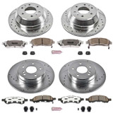 PowerStop K2085-26 - Power Stop 06-07 Buick Rainier Front & Rear Z26 Street Warrior Brake Kit