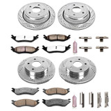 PowerStop K2166-36 - Power Stop 04-06 Dodge Durango Front & Rear Z36 Truck & Tow Brake Kit