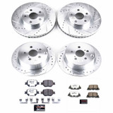 PowerStop K2315-26 - Power Stop 05-10 Scion tC Front & Rear Z26 Street Warrior Brake Kit