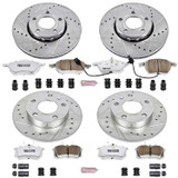PowerStop K2741-26 - Power Stop 02-04 Audi A4 Front & Rear Z26 Street Warrior Brake Kit