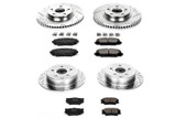 PowerStop K4099 - Power Stop 09-10 Pontiac Vibe Front & Rear Z23 Evolution Sport Brake Kit