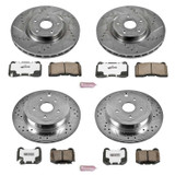 PowerStop K4490-26 - Power Stop 08-14 Subaru Impreza Front & Rear Z26 Street Warrior Brake Kit