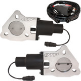 QTP QTEC45 - 2.25in Bolt-On QTEC Dual Electric Cutout Valves - Pair