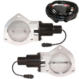 QTP QTEC80 - 4in Bolt-On QTEC Dual Electric Cutout Valves - Pair