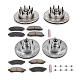 PowerStop K5586 - Power Stop 07-08 Ford F-250 Super Duty Front & Rear Z23 Evolution Brake Kit