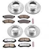 PowerStop K5574-36 - Z36 Truck and SUV Carbon-Fiber Ceramic Brake Pad and Drilled/Slotted Rotor Kit