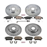 PowerStop K5754 - Power Stop 09-11 Audi A4 Front & Rear Z23 Evolution Sport Brake Kit