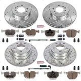 PowerStop K5718-26 - Power Stop 00-06 BMW X5 Front & Rear Z26 Street Warrior Brake Kit