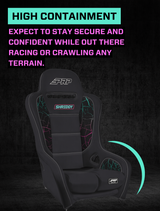 PRP Seats SHRDYA9101-05 - Shreddy Edition Podium Suspension Seat Cracked Black