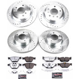 PowerStop K6074-26 - Power Stop 11-12 BMW 328i xDrive Front & Rear Z26 Street Warrior Brake Kit
