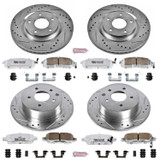 PowerStop K6095-26 - Power Stop 11-17 Nissan Juke Front & Rear Z26 Street Warrior Brake Kit