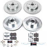 PowerStop K6211-26 - Power Stop 00-03 Mercedes-Benz CL500 Front & Rear Z26 Street Warrior Brake Kit