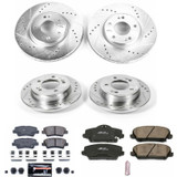 PowerStop K6934 - Power Stop 14-17 Kia Forte5 Front & Rear Z23 Evolution Sport Brake Kit
