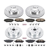 PowerStop K6987 - Power Stop 14-15 Lexus IS250 Front & Rear Z23 Evolution Sport Brake Kit