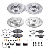 PowerStop K7111-26 - Power Stop 15-18 Audi A3 Front & Rear Z26 Street Warrior Brake Kit