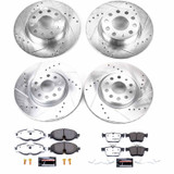 PowerStop K7502-26 - Power Stop 15-18 Audi A3 Front & Rear Z26 Street Warrior Brake Kit