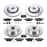 PowerStop K7416 - Power Stop 17-18 Lincoln Continental Front & Rear Z23 Evolution Sport Brake Kit