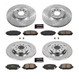 PowerStop K7415 - Power Stop 17-19 Jeep Cherokee Front & Rear Z23 Evolution Sport Brake Kit