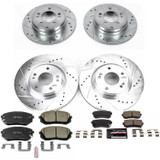 PowerStop K7521 - Power Stop 2016 Hyundai Sonata Front & Rear Z23 Evolution Sport Brake Kit