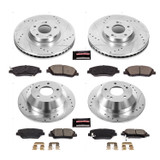 PowerStop K7514 - Power Stop 17-18 Hyundai Santa Fe Front & Rear Z23 Evolution Sport Brake Kit