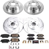 PowerStop K8009 - Power Stop 13-18 Hyundai Santa Fe Sport Front & Rear Z23 Evolution Sport Brake Kit