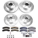 PowerStop K7876 - Power Stop 16-22 Nissan Titan XD Front & Rear Z23 Evolution Brake Kit