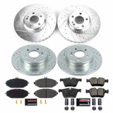 PowerStop K8103 - Power Stop 17-18 Mercedes-Benz C300 Front & Rear Z23 Evolution Sport Brake Kit
