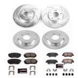 PowerStop K8629 - Power Stop 2017 Kia Optima Front & Rear Z23 Evolution Sport Brake Kit