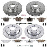 PowerStop K946-26 - Power Stop 00-03 BMW 540i Front & Rear Z26 Street Warrior Brake Kit PowerStop K946-26 - Power Stop 00-03 BMW 540i Front & Rear Z26 Street Warrior Brake Kit