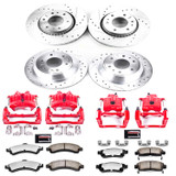 PowerStop KC2062A-36 - Power Stop 2005 Saab 9-7x Front & Rear Z36 Truck & Tow Brake Kit w/Calipers