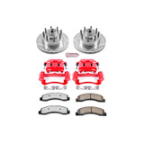 PowerStop KC1893-36 - Power Stop 00-02 Ford Excursion Front Z36 Truck & Tow Kit w/Cals