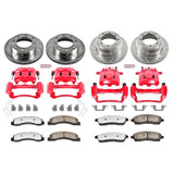 PowerStop KC1886-36 - Power Stop 1999 Ford F-350 Super Duty Front and Rear Z36 Truck & Tow Kit w/Cals