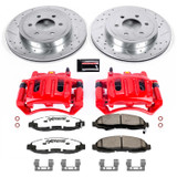 PowerStop KC2187-36 - Power Stop 03-04 Dodge Dakota Front Z36 Truck & Tow Kit w/Cals