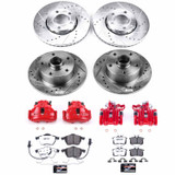 PowerStop KC2825-26 - Power Stop 99-01 Audi A4 Front & Rear Z26 Street Warrior Brake Kit w/Calipers
