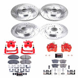 PowerStop KC2743 - Power Stop 06-07 Honda Accord Front & Rear Z23 Evolution Sport Brake Kit w/Calipers