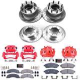 PowerStop KC2868A - Power Stop 00-02 Ford F-350 Super Duty Front & Rear Z23 Evolution Kit w/Calipers