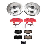 PowerStop KC3100 - Power Stop 89-92 Nissan 300ZX Front Z23 Evolution Sport Brake Kit w/Calipers