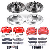 PowerStop KC4434 - Power Stop 2007 Ford E-1500 Front & Rear Z23 Evolution Kit w/Calipers