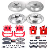 PowerStop KC4357 - Power Stop 01-02 Ford Explorer Sport Front & Rear Z23 Evolution Sport Brake Kit w/Calipers