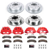 PowerStop KC5560-36 - Power Stop 2011 Chevrolet Silverado 3500 HD Front & Rear Z36 Truck & Tow Kit w/Calipers