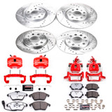 PowerStop KC5363-26 - Power Stop 2008 Audi A3 Front & Rear Z26 Street Warrior Brake Kit w/Calipers