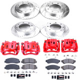 PowerStop KC5575 - Power Stop 10-11 Ford F-250 Super Duty Front & Rear Z23 Evolution Kit w/Cals