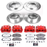 PowerStop KC5576-36 - Power Stop 2011 Ford F-350 Super Duty Front & Rear Z36 Truck & Tow Kit w/Calipers